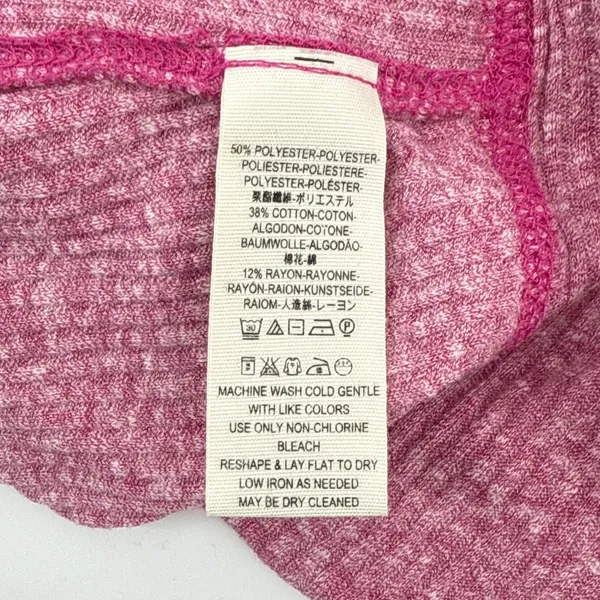 Free People‎ Londontown Thermal Top Raspberry Cowl Neck Long Sleeve Medium - Image 7