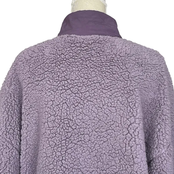 PacSun Cozy Hiker Oversized Purple Sherpa Jacket Women’s Size M Teddy Boyfriend - Image 8