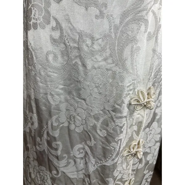 dress bodycon cream satin square neck 1990s - Image 8