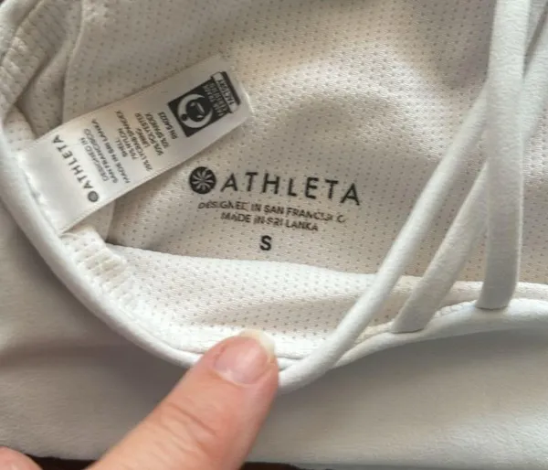 Athleta white strappy bra, size small - Image 4