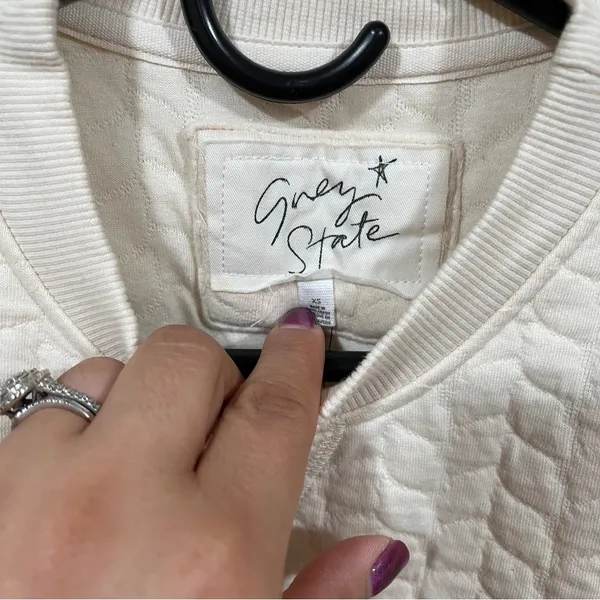NWT Anthropologie Grey State TEDDI PULLOVER Color: Eggnog size XS - Image 8