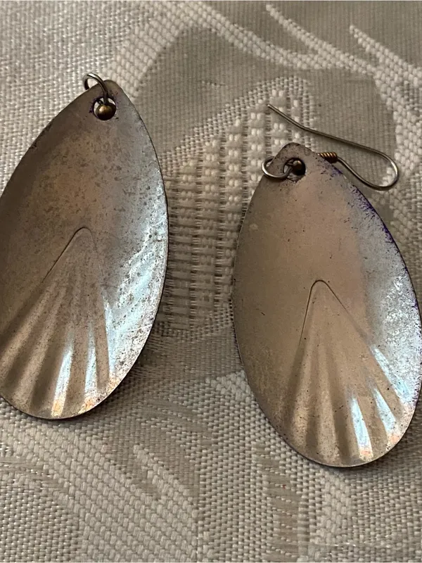 Minnesota Vikings Logo Oval Dangle Earrings 1.5”H NFL Football Purple Yellow New - Image 5