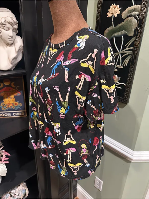 Zara Active Girl Cartoon Print Boxy Tee – Size Small - Image 7