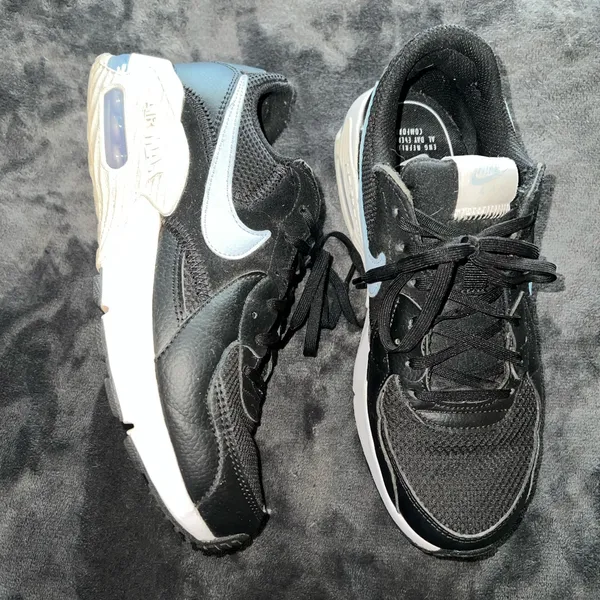 Nike Women's Air Max Excee Black Pastel Blue Low Top Sneaker Size 8.5 - Image 9