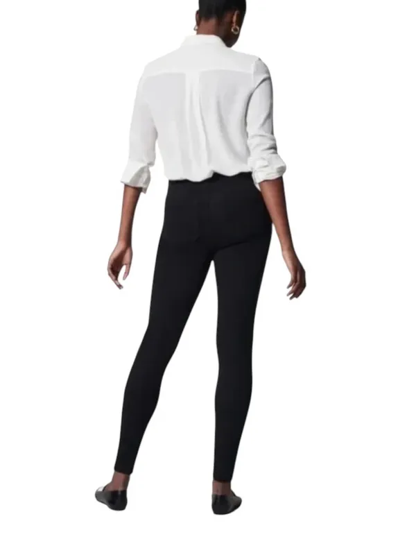 Spanx Tummy Control Jean-ish Cotton Twill Leggings Black Size S - Image 3