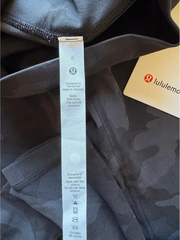 Lululemon Align High Rise 25” Heritage Camo Black H3DC Size 6 NWT - Image 6