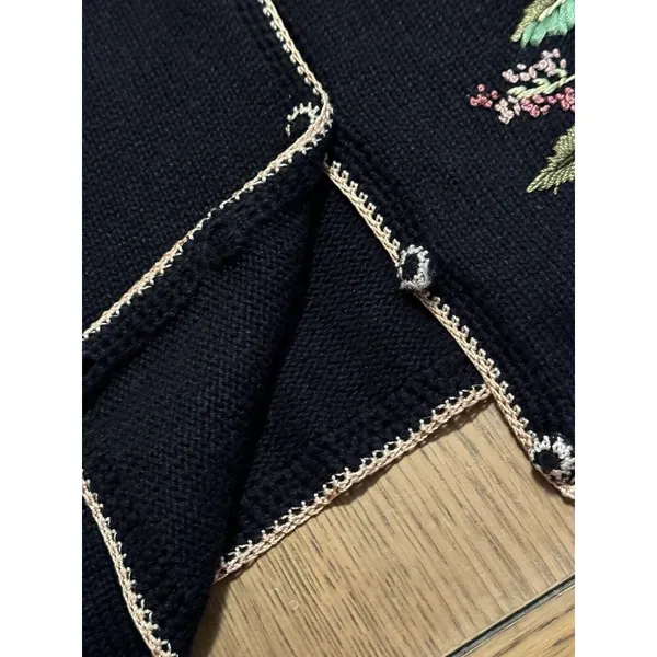 Tiara International‎ Cardigan Sweater Sz L Embroidered Button Floral Sequin 2002 - Image 11