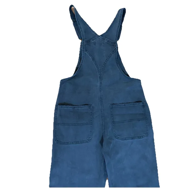 Arizona Jean Co Womens Black Distressed Denim Overalls Knee Slits Bib Size S - Image 8