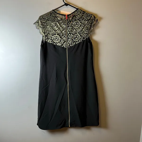 Ted Baker Lorenne Black Lace Sheath Dress US 8 Formal Classic Little Black Dress - Image 7