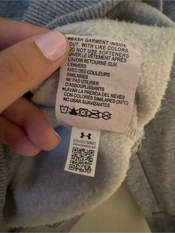 Under Armour XL Gray Fleece Pullover Hoodie Sparkle Logo - Image 6