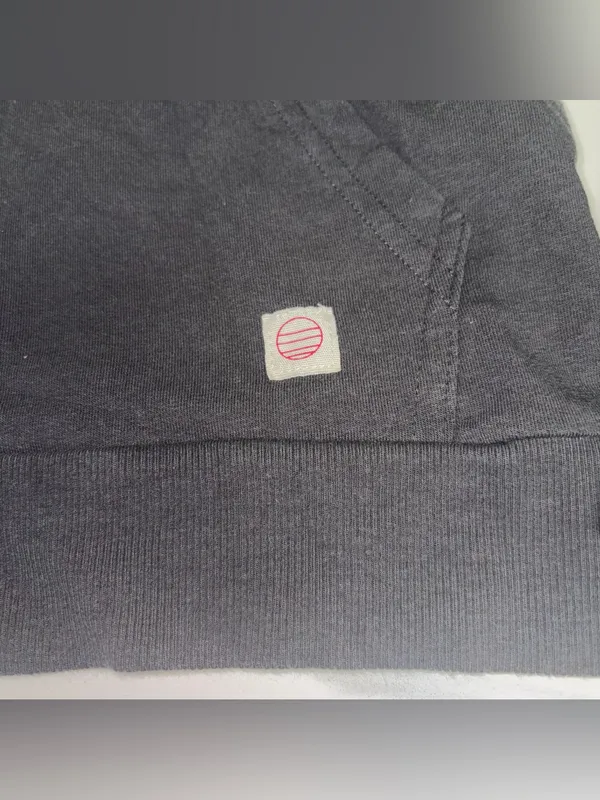 Marine Layer Charcoal Gray Full-Zip Hoodie Logo M - Image 2