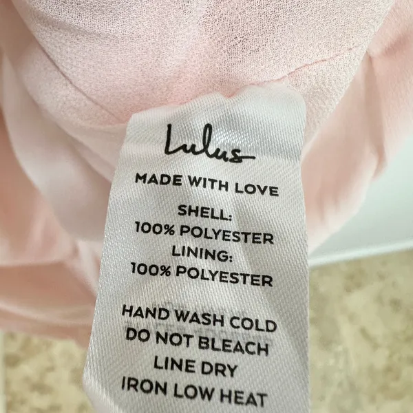 Lulus Dreaming Elegance Blush Pink Satin One Shoulder Maxi Dress Formal 1X NWT - Image 7