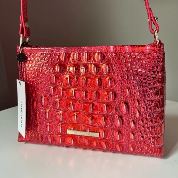 Brahmin Lorelei Shoulder Bag Red Dragon Melbourne Leather NWT - Image 5