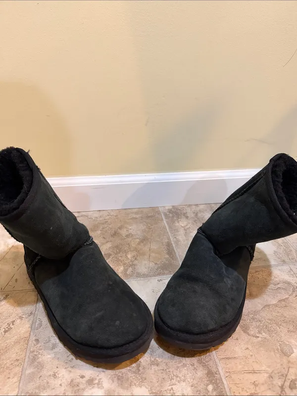 Women’s UGG Faux Fur Lined Winter Boots Black - Image 3