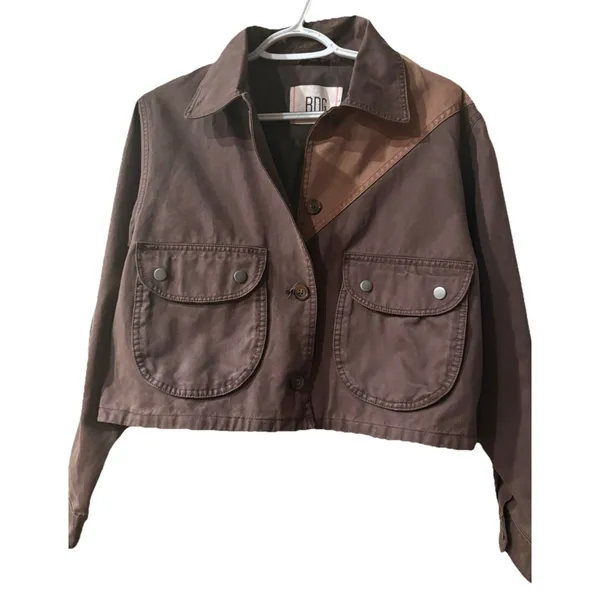 BDG Jacket Women's Medium Brown Luca Canvas Heavyweight Workwear Zip NEW $109 - Image 3