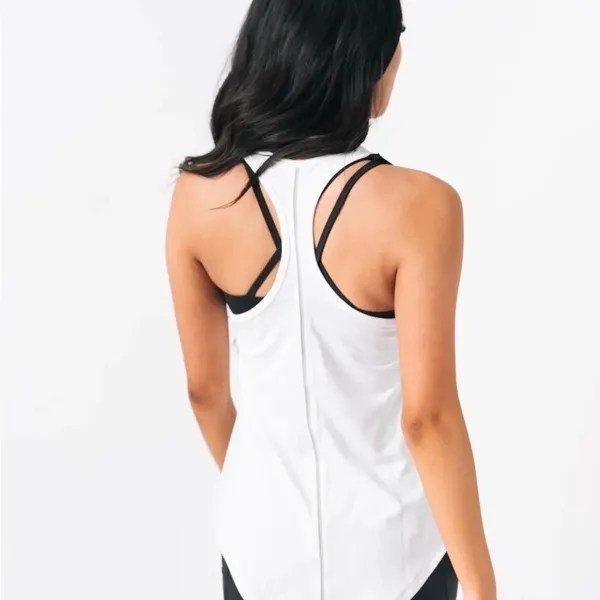 Zyia Active Effortless White Long Tank Size XXL Yoga Work Out Performance - Image 3