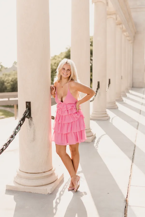 blue bonnet babe pink dress Size M - Image 2