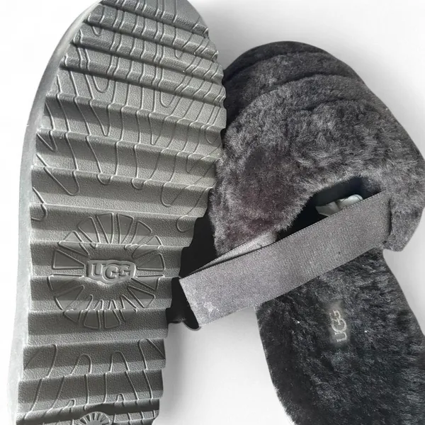 UGG Fluff Yeah Slide Slippers Women's Size 9 Black | Shearling Fur - Image 7