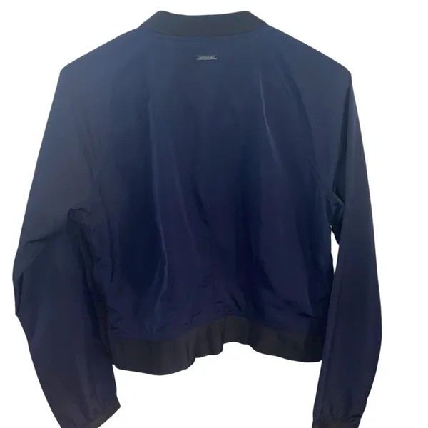 Athleta Activewear lightweight blue Black Bomber Jacket zip dri fit Athleisure - Image 10