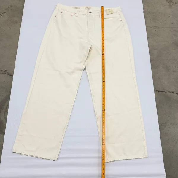 Universal Thread 90s Baggy Mid Rise Relaxed Jeans Cream Off White Size 16 Reg - Image 5