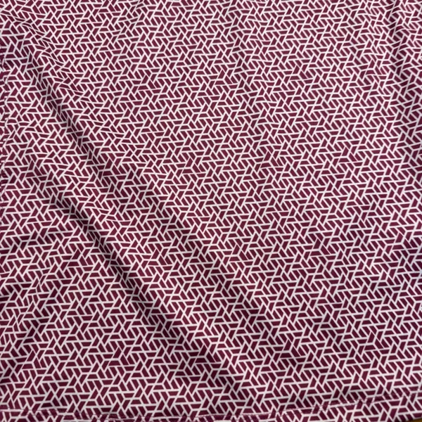 Lady Hagen Womens Geometric Print Quarter Zip Long Top XS Burgundy White‎ Golf - Image 2