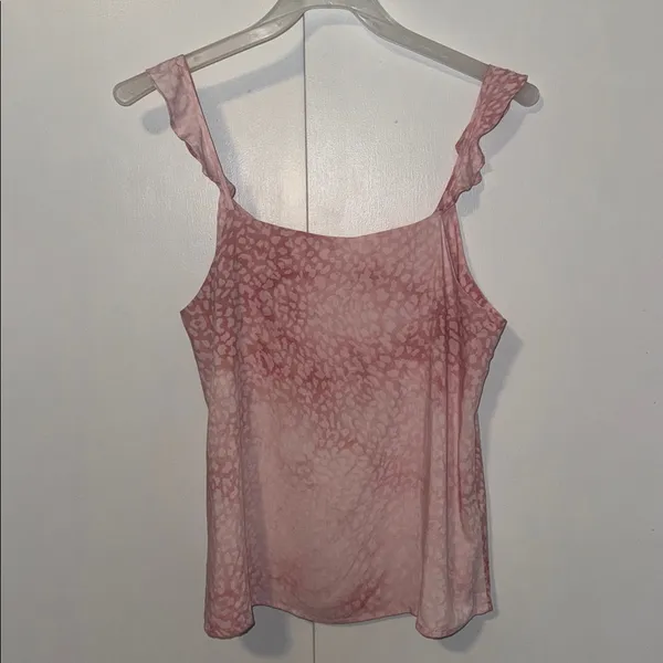 Mystree Tank Top Sleeveless Cami Ombre Pink Leopard Print Women’s L Large - Image 3