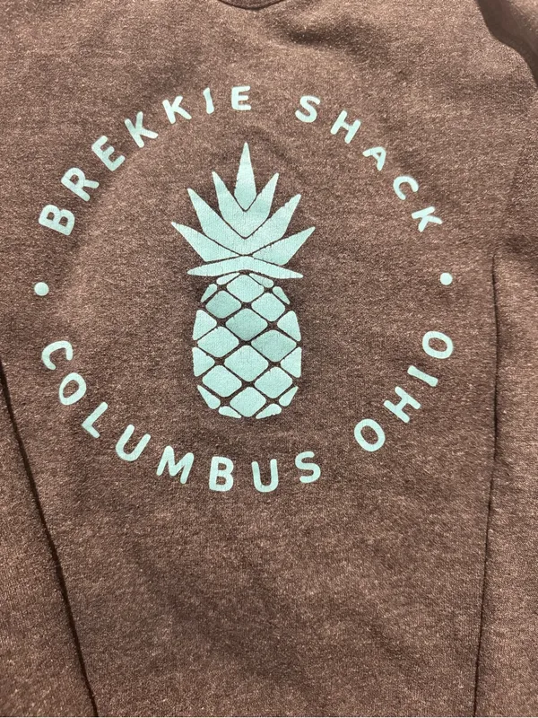 Alternative Charcoal Crewneck Sweatshirt with Turquoise Pineapple - Image 2