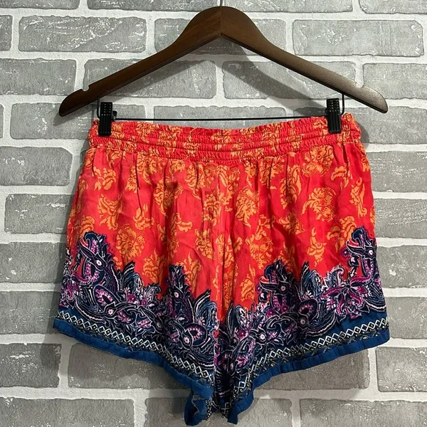 Free People San Paolo Boho Studded Embellished Drawstring Shorts Medium Festival - Image 2
