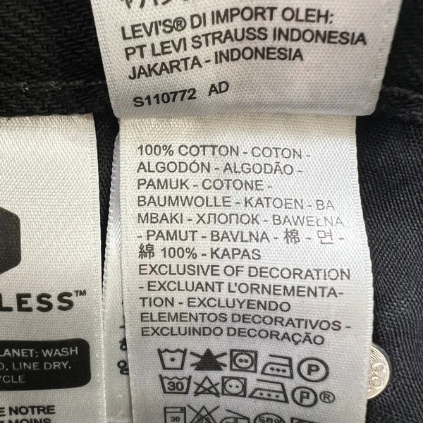 Levis 94‎ Baggy Jeans Womens 25x31 Mid Rise Straight Leg Black Wash Effortless - Image 5