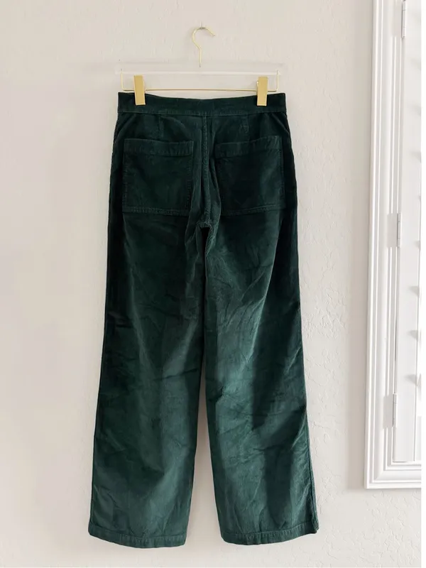 Madewell Emmett Wide Leg Corduroy Pants in Luxury Forest Green Size 26 - Image 4