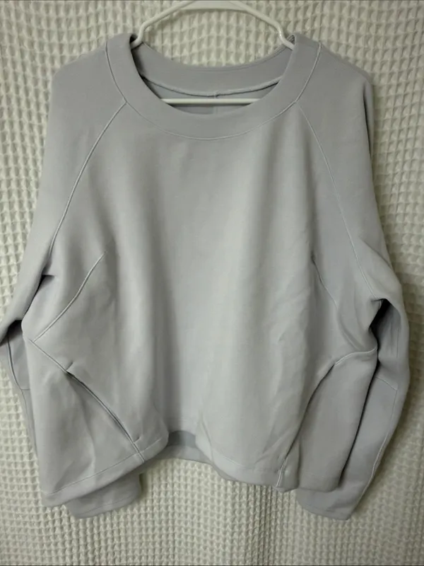 Lululemon AirWrap Modal Crew Long Sleeve Top, Alpine White, Size 16 - Image 7