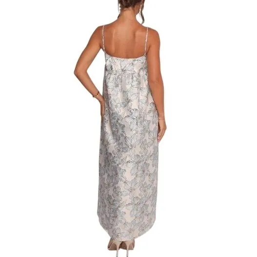 Petal & Pup Yasmine Maxi Dress Womens M Baby Blue‎ Floral Empire Waist Coquette - Image 6