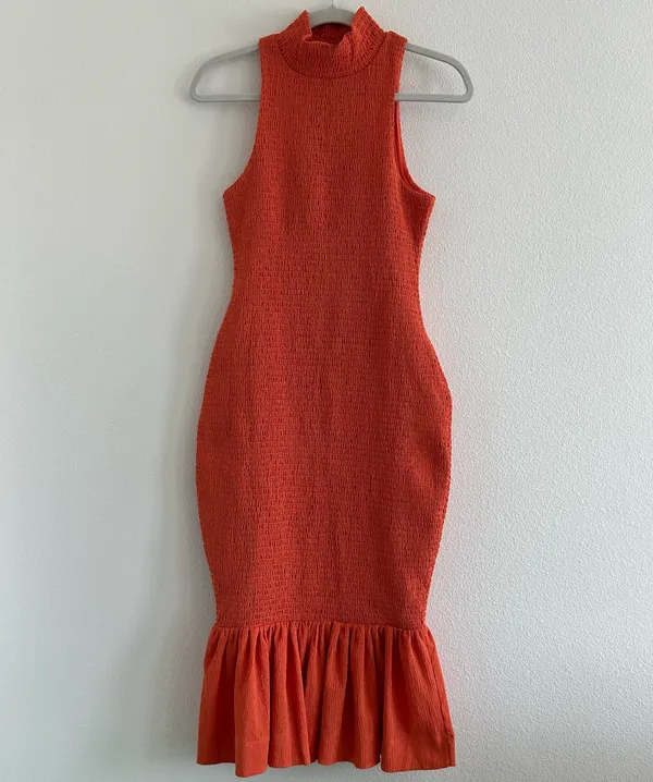 Anthropologie Sleeveless Mock-Neck Textured Midi Dress - Image 2