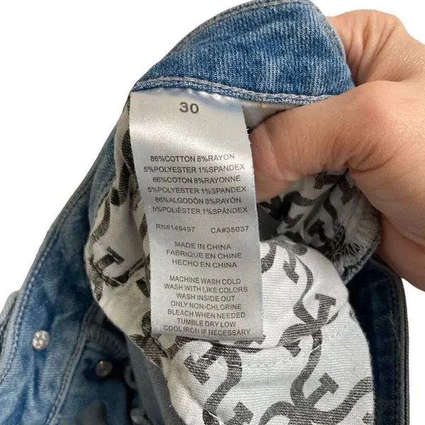 Sam Edelman The Mary Jane Boyfriend Button fly Straight Denim Jeans Womens 30 ￼‎ - Image 7