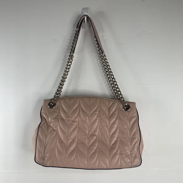 Kate Spade Large Shoulder Bag Briar Lane Quilted Emelyn Pink Leather Gold Chain - Image 14