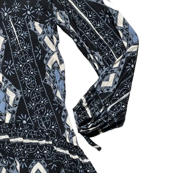 Free People Down by the Bay Navy Blue Tunic Dress XS - Image 7