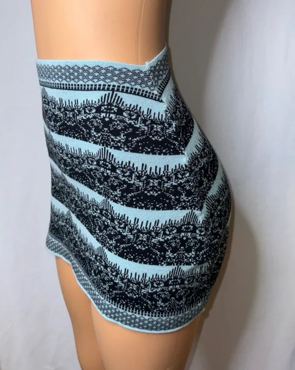 Blue lace print mini skirt Size XXS - Image 2