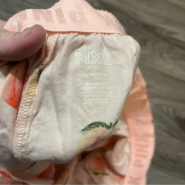 PINK Victoria’s Secret Peach Emoji Boxy PJ’s Bottom; Small - Image 3