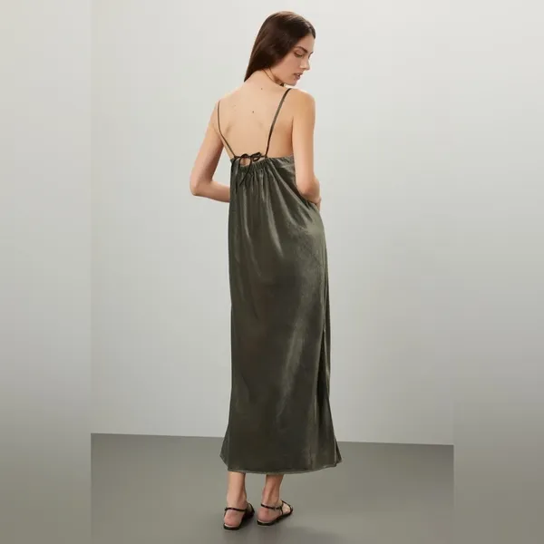 Splendid Velvet Breeze Maxi Slip Dress Green Size XS RTR - Image 3
