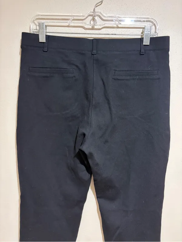 Quince Ultra-Stretch Ponte Straight Leg 4-Pocket Pull-On Pants Black Size Large - Image 11