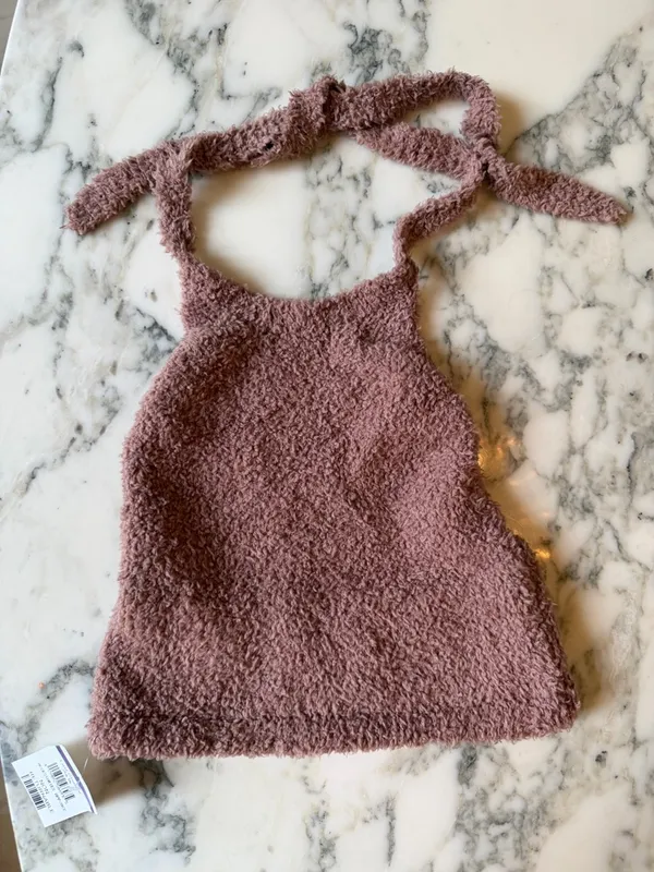 NWT SKIMS Cozy Rose Brown Halter Top L/XL - Image 2