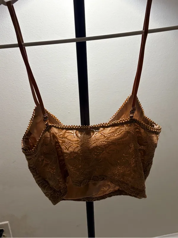 Iris Lace Cropped Cami Top - Rust - Image 5