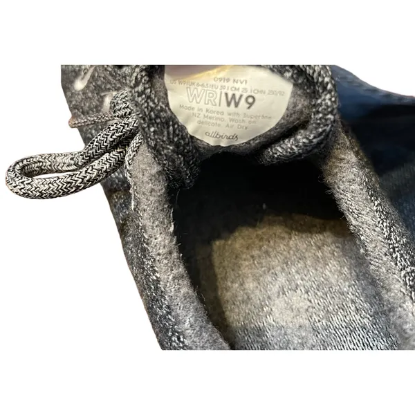 Allbirds Womens Wool Runners Shoes Size 9 Gray Heather‎ Warm Lace Up - Image 6