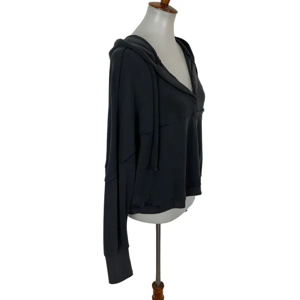 AS Revival Black Slouchy Hoodie Long Sleeve‎ Pullover Loungewear Small - Image 3