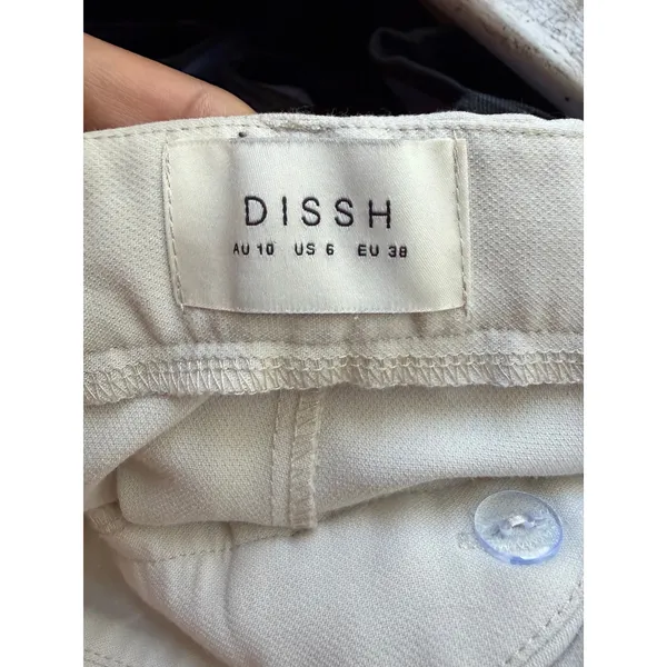 DISSH Rowan High Rise Straight Leg Tailored Trousers Size US 6 Cream Bone‎ - Image 4