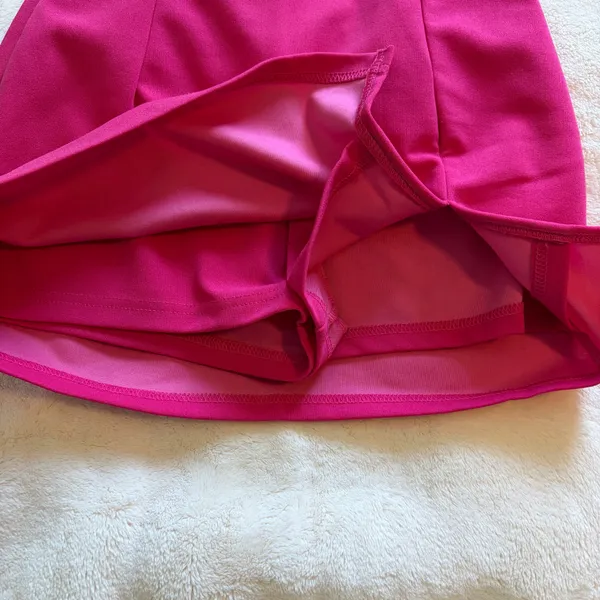 Hot Pink Mini Skirt with Side Slit - Image 5