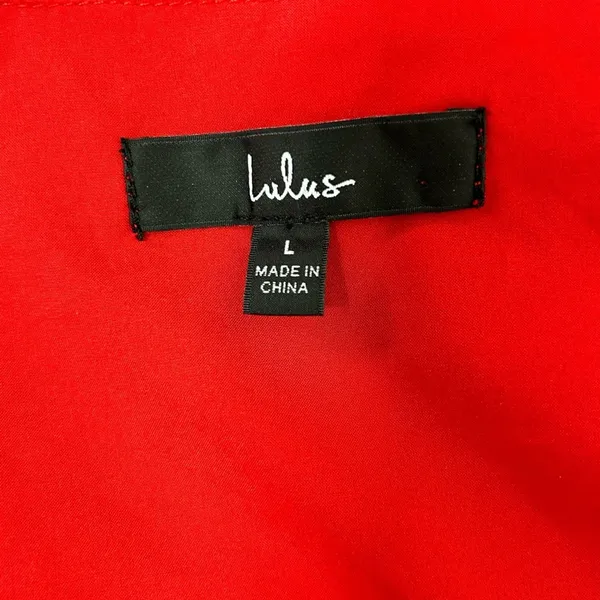 Lulus Much to Celebrate Red Swiss Dot Wrap Dress Large - Image 13