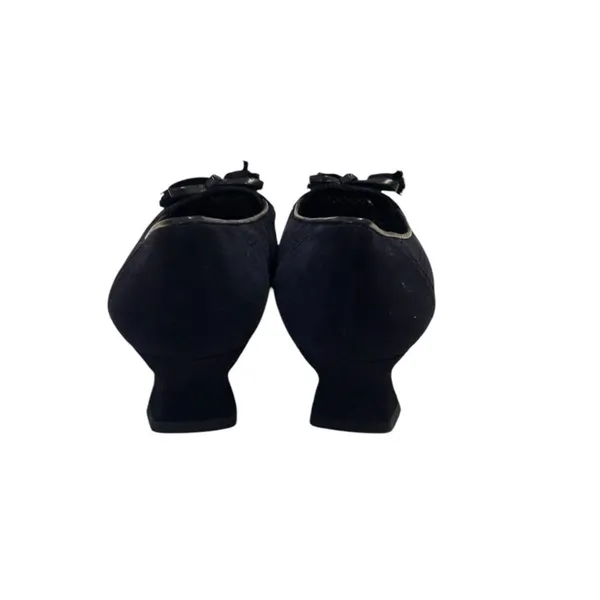 Stuart Weitzman Black Suede Kitten Hill Pumps Size 8 Nwot - Image 7
