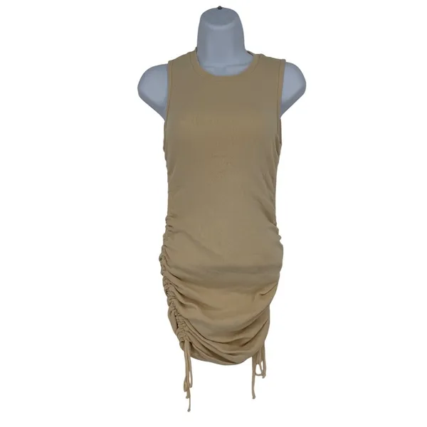 Lioness Ruched Bodycon Mini Dress Ecru Y2K Club Date Night‎ S NWT - Image 2