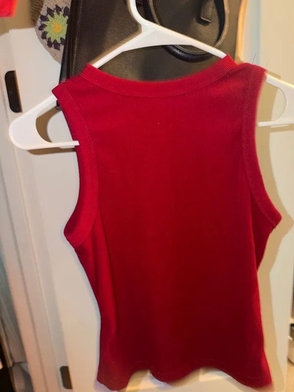 Button up tank Red - Image 2